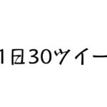 #1日30ツイートという面白ハッシュタグを見つけたので実施してみる